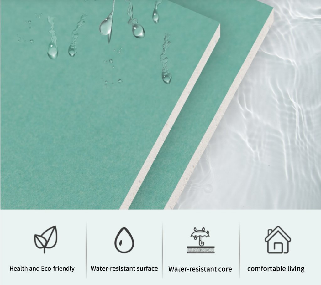 Water-Resistant Paper-Faced Gypsum Board