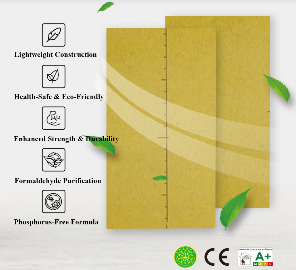 Gypsum Board “Golden Cleaner+” for Interior Environments