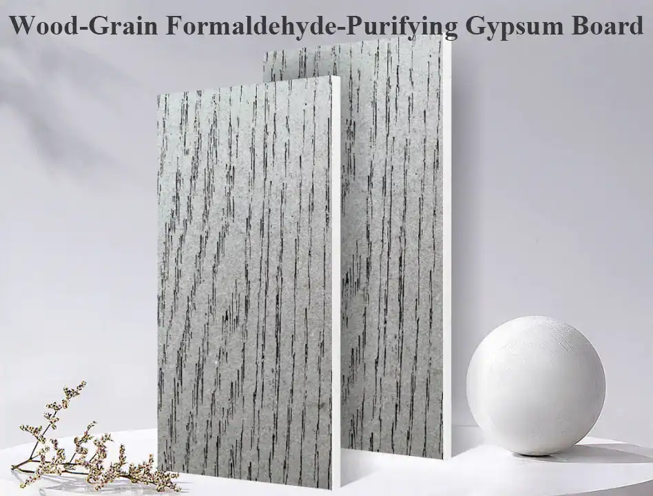 Wood-Grain Formaldehyde-Purifying Gypsum Board